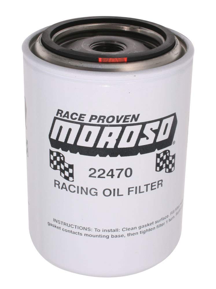 Racing Oil Filter Moroso 22470, Ford/Chrysler w/ 3/4-16 thread PH8A TG8A L30001 FL1A 51515 PF2 HP-3001 LF15 LF115 185658 C1AZ-67310 D9AZ-6731A