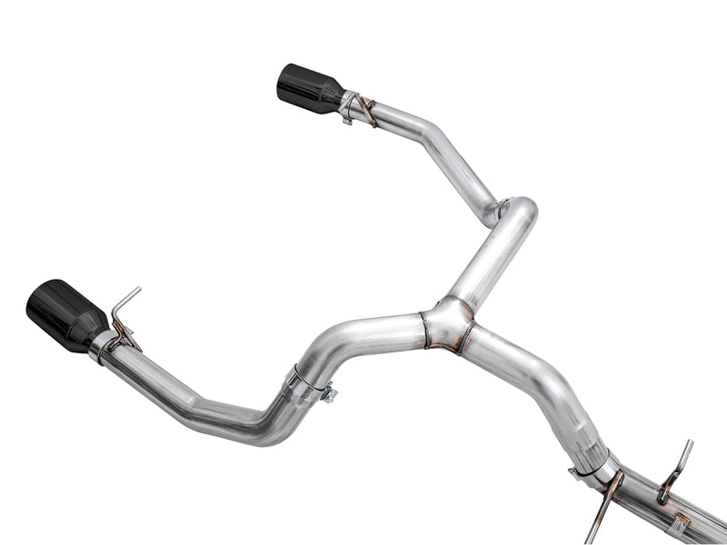 4th Gen GM 1500 AWE Tuning 5.3L 0FG Catback Split Rear Exit (Flat Bumper) - Quad Diamond Tips - 3015-33206