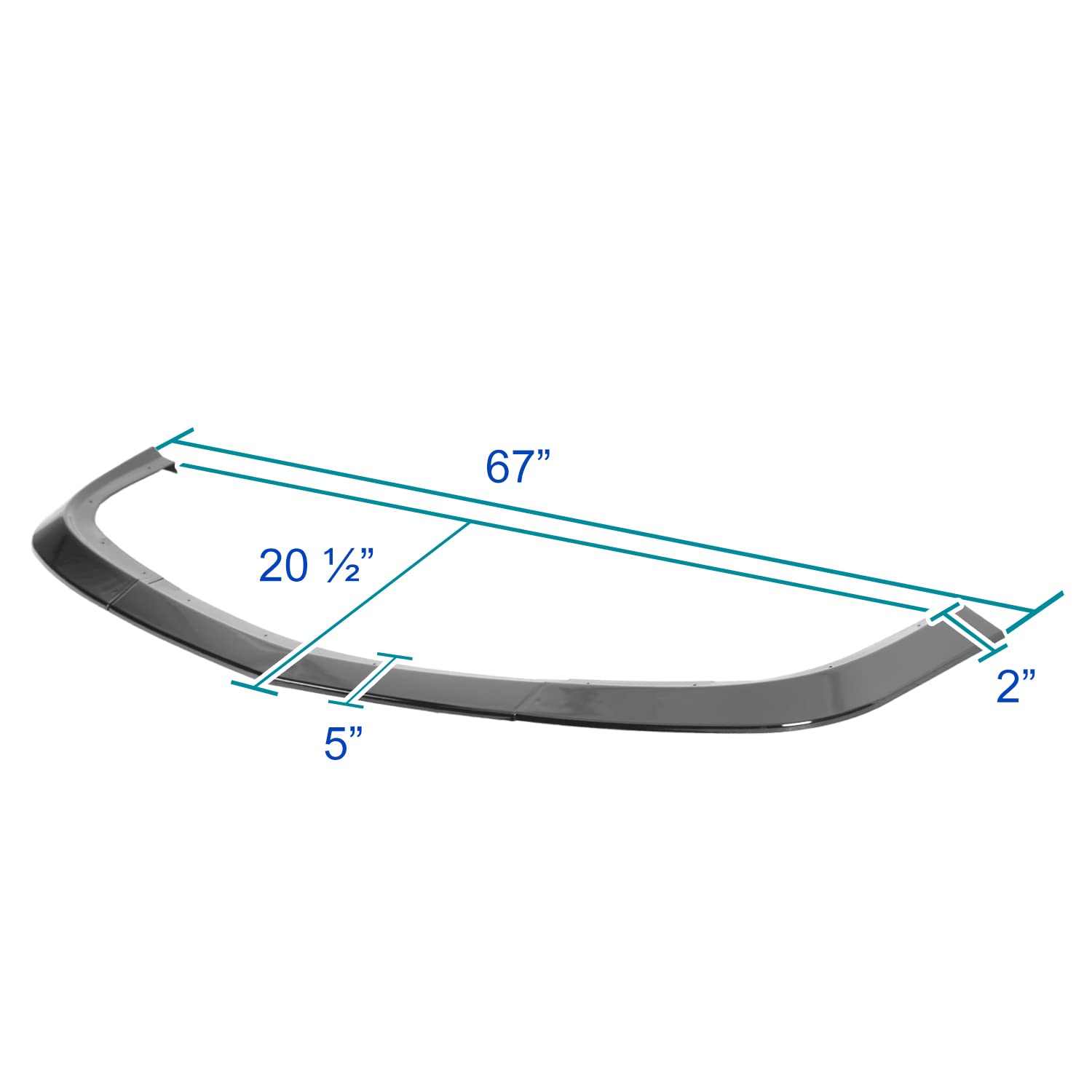 Glossy Black Spec-D Tuning Front Bumper Lip Spoiler Splitter Compatible with Dodge Challenger SXT 2015-2021