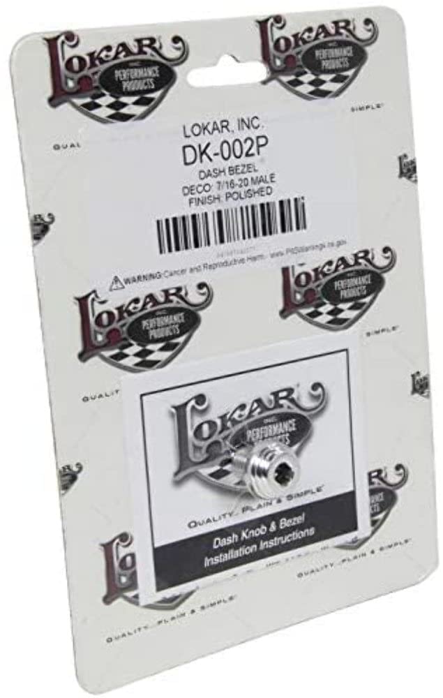 Dash Bezel Lokar Performance Products - Deco - 7/16-20 Male - Polished