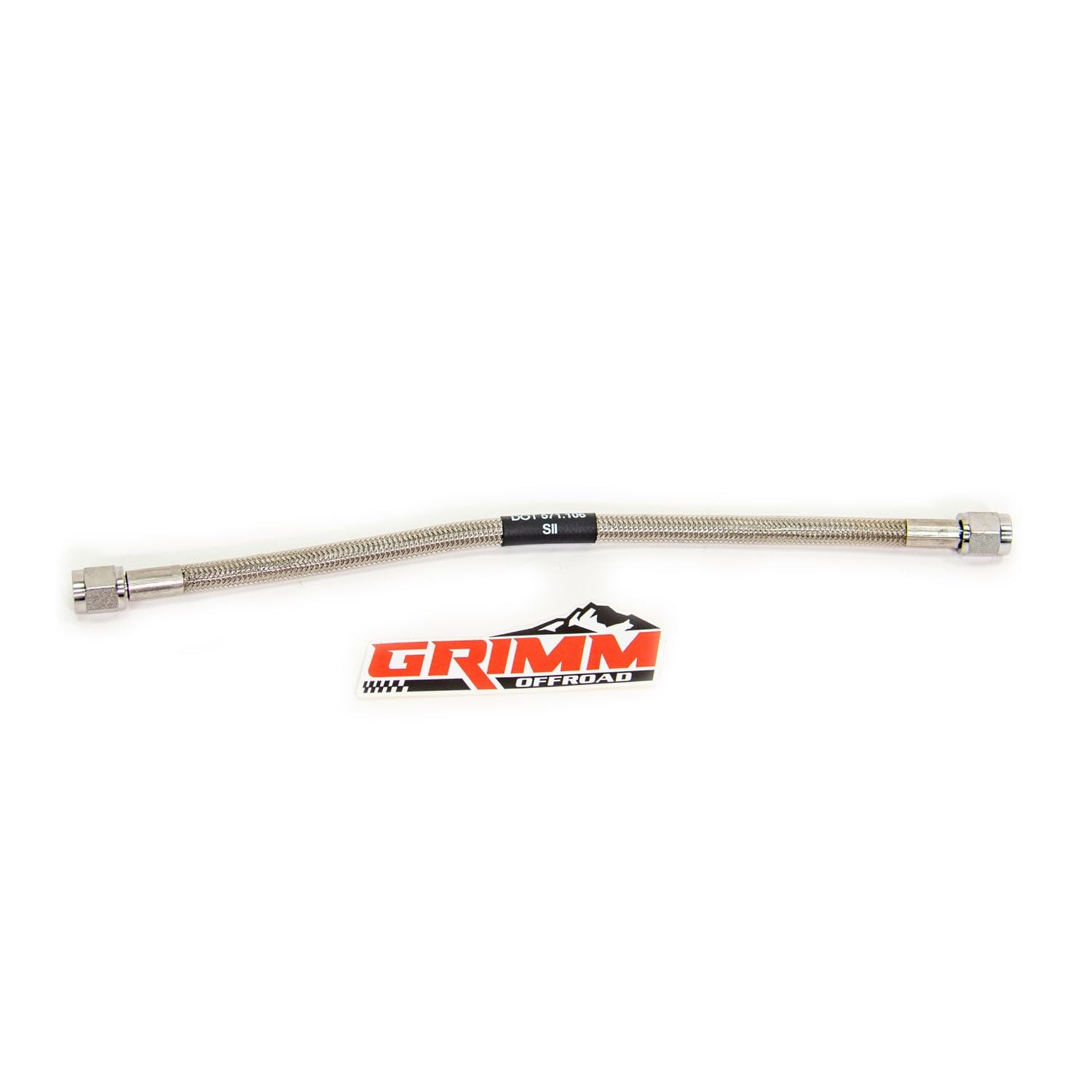 Stainless Steel Grimm Offroad Air Hose for Air Compressors, 12 inch lines w/JIC-04 swivel fittings