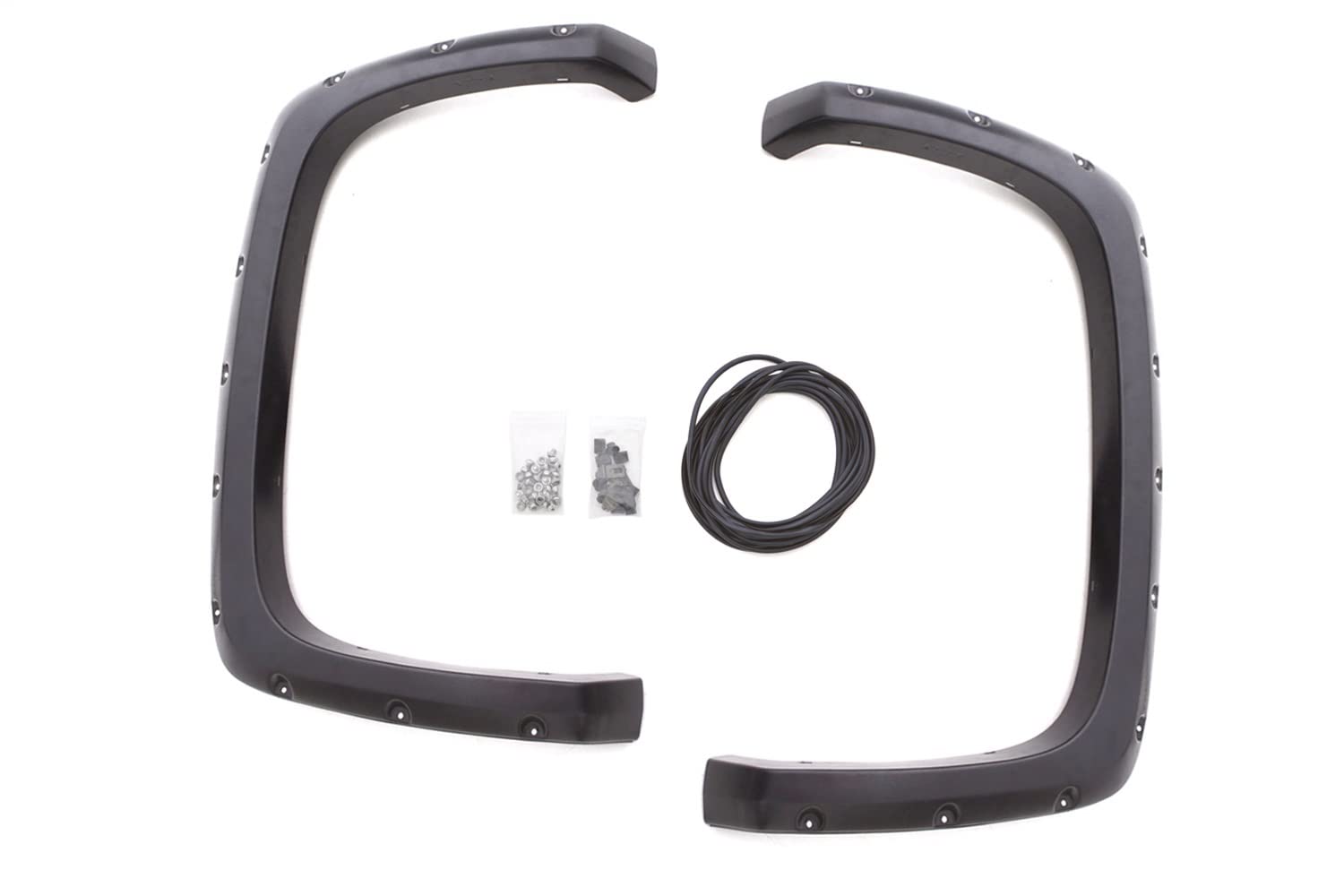 Lund Elite Series RX103TB Black Rivet Style Textured Rear Fender Flare - 2 Piece