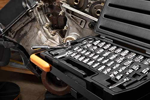 GEARWRENCH 46 Pc. 6 Pt. Pass-Thru™ Mechanics Tool Set, 1/4" & 3/8" Drive SAE/Metric - 8946