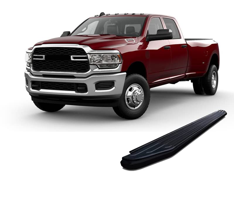 Peerless Black Horse Off Road Running Boards Compatible with 2011-2023 Ram 2500/3500|2010 Dodge Ram 2500/3500|2019-2020 Ram 1500 Classic|2011-2018 Ram 1500|2009-2010 Dodge Ram 1500-PR-R176BK