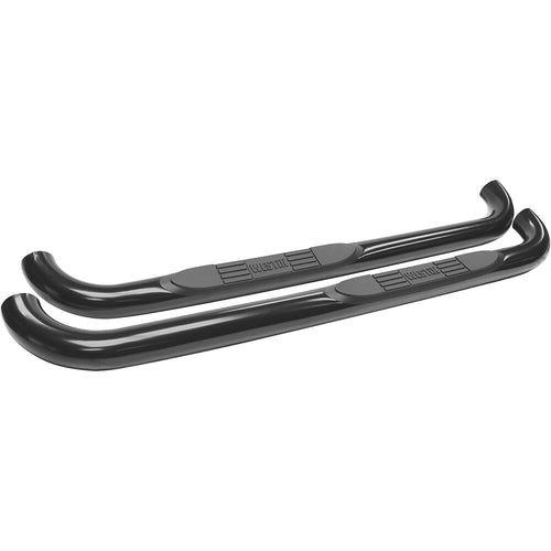 Westin 23-3925 3 Round E-Series Nerf Bars fits 2015-2025 F-150 2017-2025 F-250 F-350 F-450 F-550 F-600 Super Duty Standard Cab Black Pair