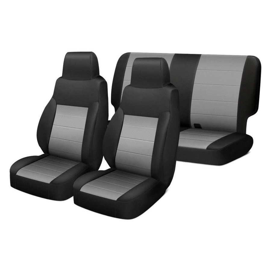 Seat Cover Kit, Black/Gray | Rugged Ridge | 13291.09 | Fits 1991-1995 Jeep Wrangler YJ