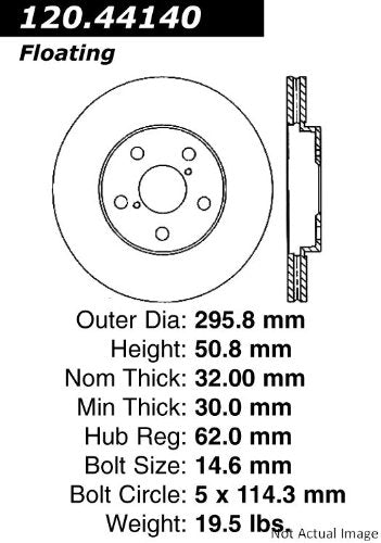 Premium Centric Parts 120.44140 Brake Rotor