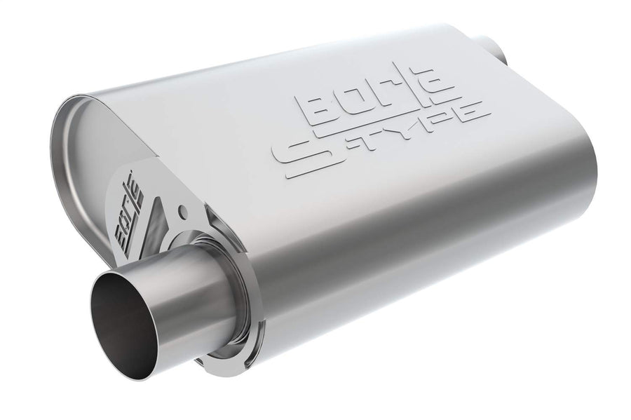 BORLA CrateMuffler 400942 for Chrysler/Dodge/Plymouth/Mopar Big Block Moderate Output 383/413/ 426/440 CID V8 2.5" Offset/Offset 14" x 4.35" x 9.10" Body S-Type