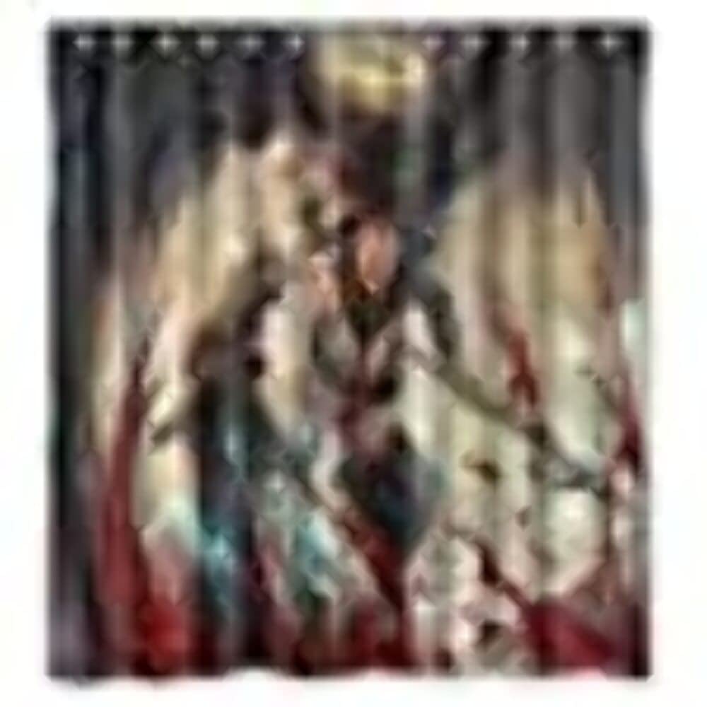 Fallen Wings Daniellestore Angel Sword Art Style Decorations for Bathroom Decor Home Polyester Fabric Waterproof Shower Curtain 66x72 Inches