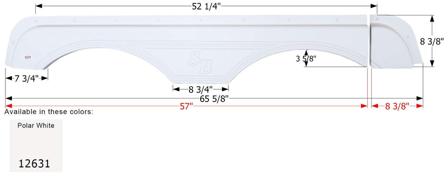 Fender Skirt ICON, Tandem, Sunnybrook, FS2631, Polar White