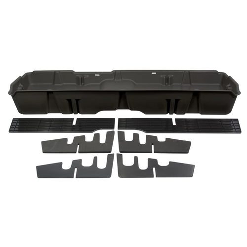 Under Seat Storage DuHa 10042 fits 2007-2013 Silverado/Sierra Crew Cab & 2007-2014 Heavy Duty Crew Cab | Black Heavy-Duty Back Seat Organizer | Durable Construction | Includes Dividers