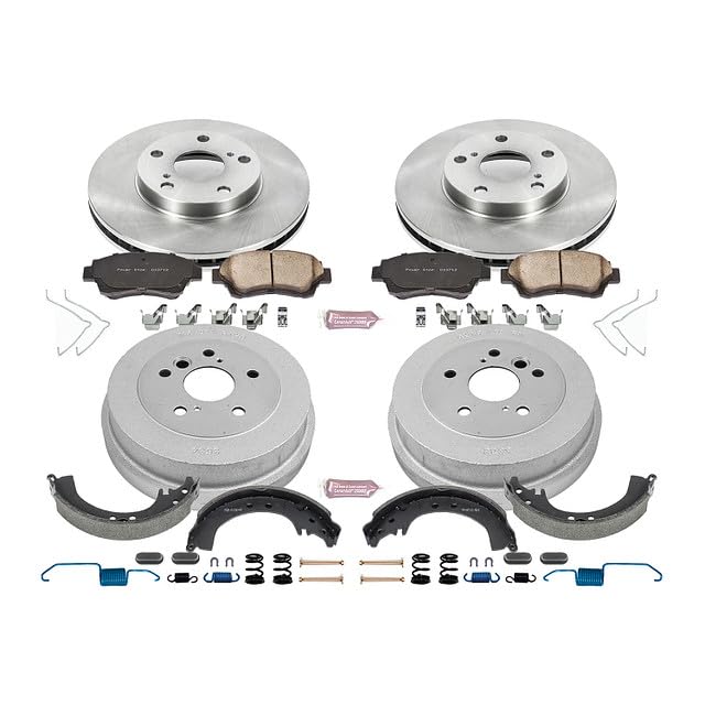 Power Stop KOE15060DK Replacement Brake Kit-OE Brake Drums & Ceramic Brake Pads For Toyota Camry 2000-2001 Autospecialty [Model Specific]