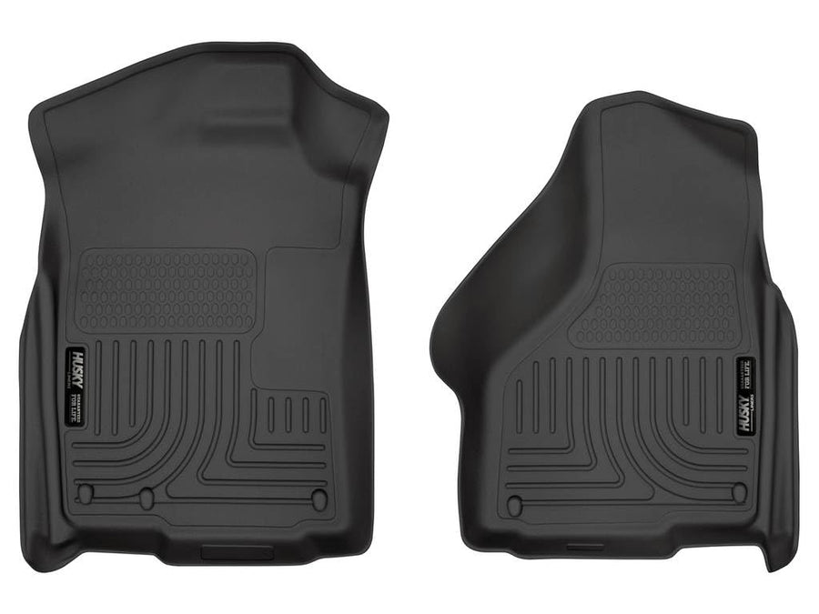 Husky Liners Floor Mats Weatherbeater | Fits 2002-2024 Dodge Ram 1500 (19-24 Classic Body Only) See Description for Details | Front Row, 2-pc Black - 18031