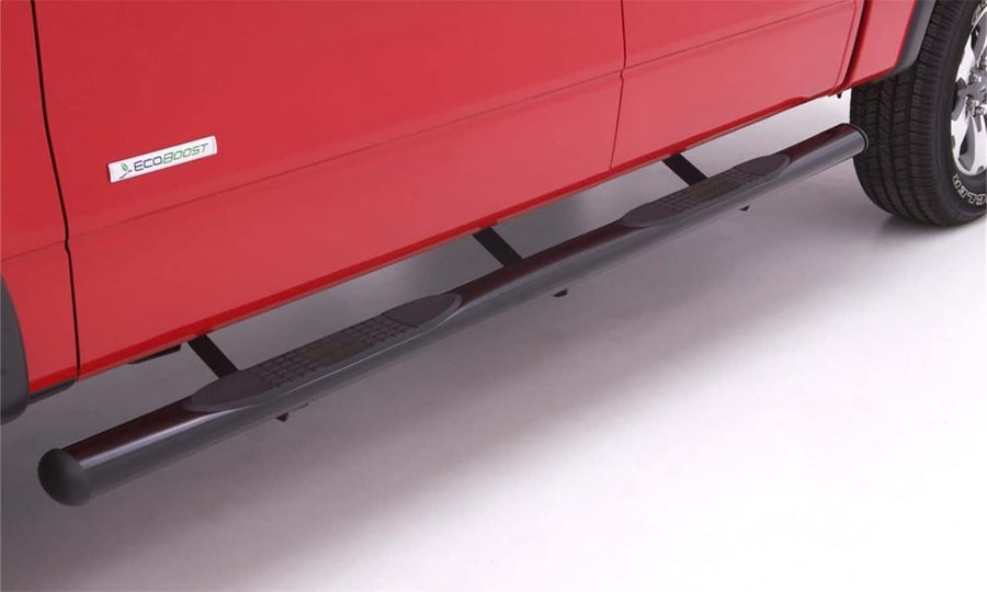 Lund RealTruck 23678176 Black Steel 4" Oval Straight Nerf Bars for 2005-2018 Nissan Frontier Crew Cab