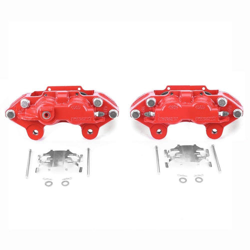 Power Stop Pair of High-Temp Red Powder Coated Front Calipers For Chevrolet Colorado 2015-2019, GMC Canyon 2015-2020 [Model Specific]