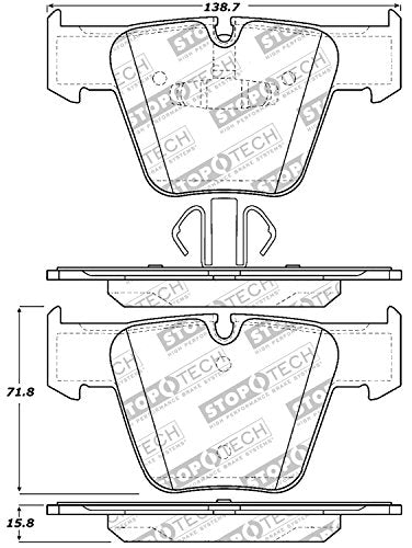 Sport Brake Pads StopTech 309.12890 with Shims and Hardware