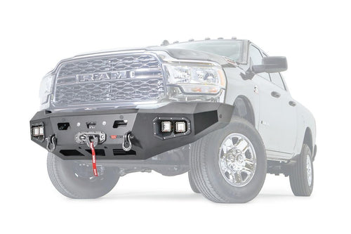 Ascent HD WARN 107001 Front Bumper, Fits: Dodge Ram 2500/3500/4500/5500 (2020-2021), Black