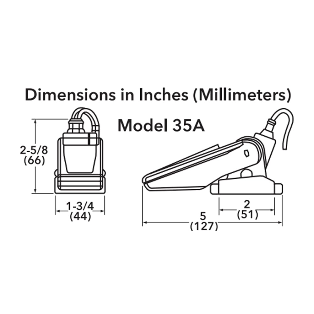 Rule 35A Rule-A-Matic Marine Switch - 12V Automatic Bilge Pump Switch - Mercury Free, Durable, Reliable, and Easy to Install