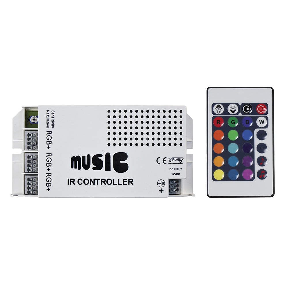 RGB Sound Activated HEISE Controller w/IR Remote