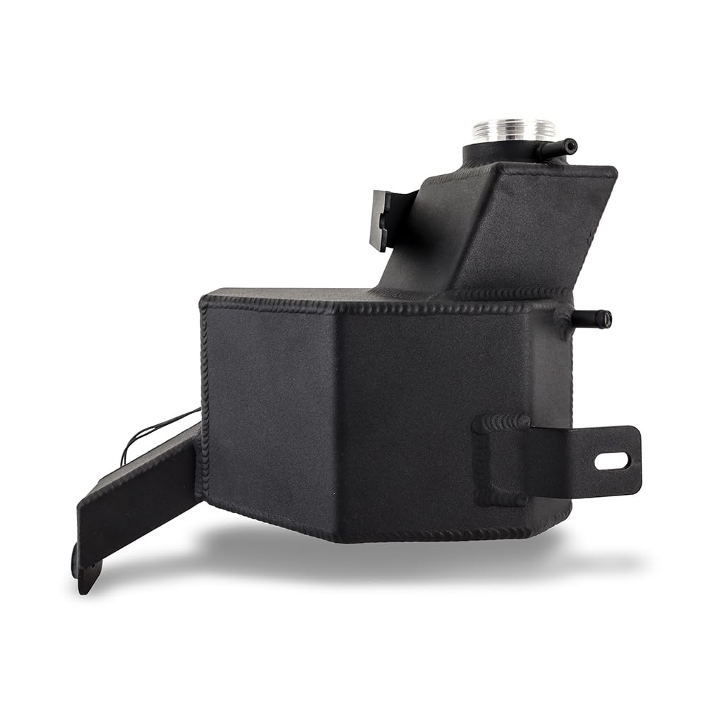 Mishimoto Degas Tank Aluminum, Compatible with Ram 6.7L Cummins 2013-2018, Micro-Wrinkle Black