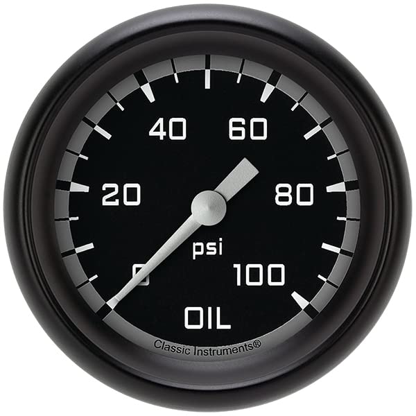 AX381GBPF Classic Instruments Gray 2-5/8" Oil Pressure Gauge AutoCross