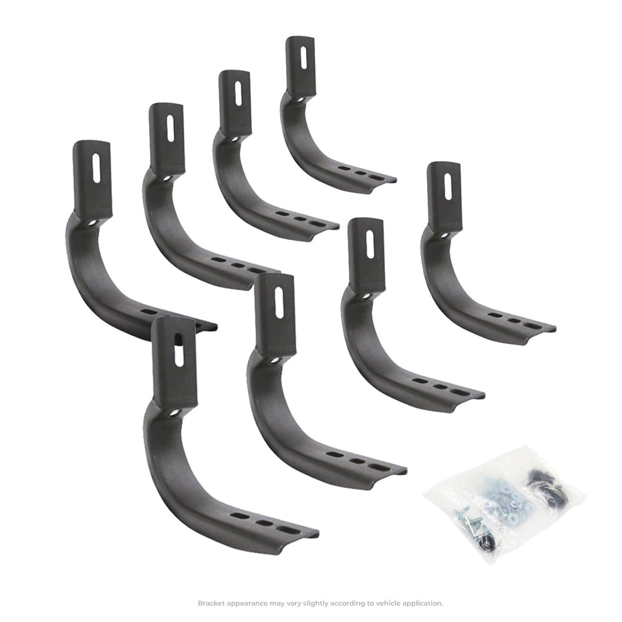 OE Xtreme Go Rhino Brackets | Mild Steel, Textured Black | 6845165 | Fits 2020-2024 Jeep Gladiator JT, 4-Door