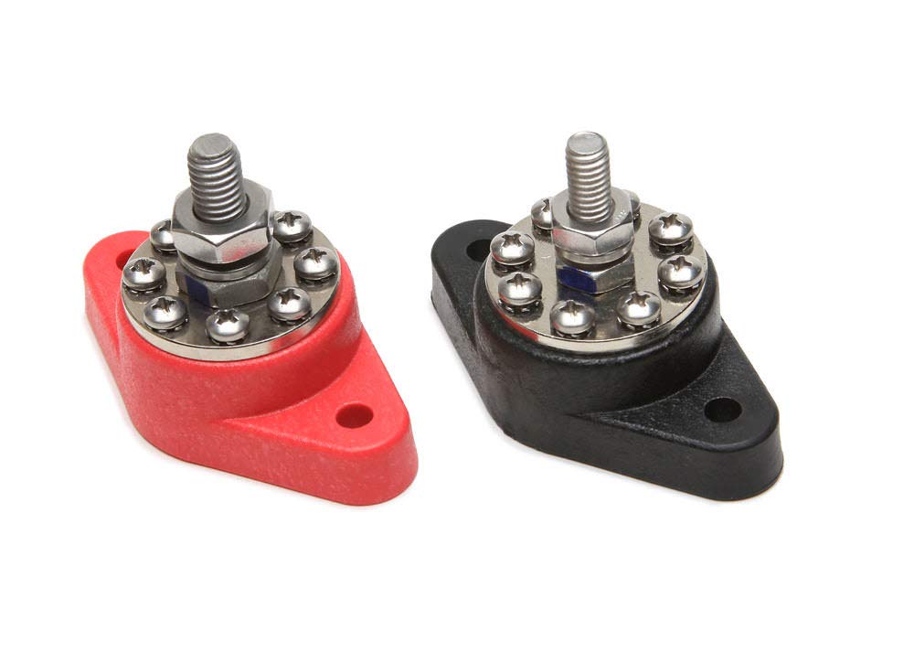 80116 Painless Performance 8-Point Distribution Blocks, Red & Black