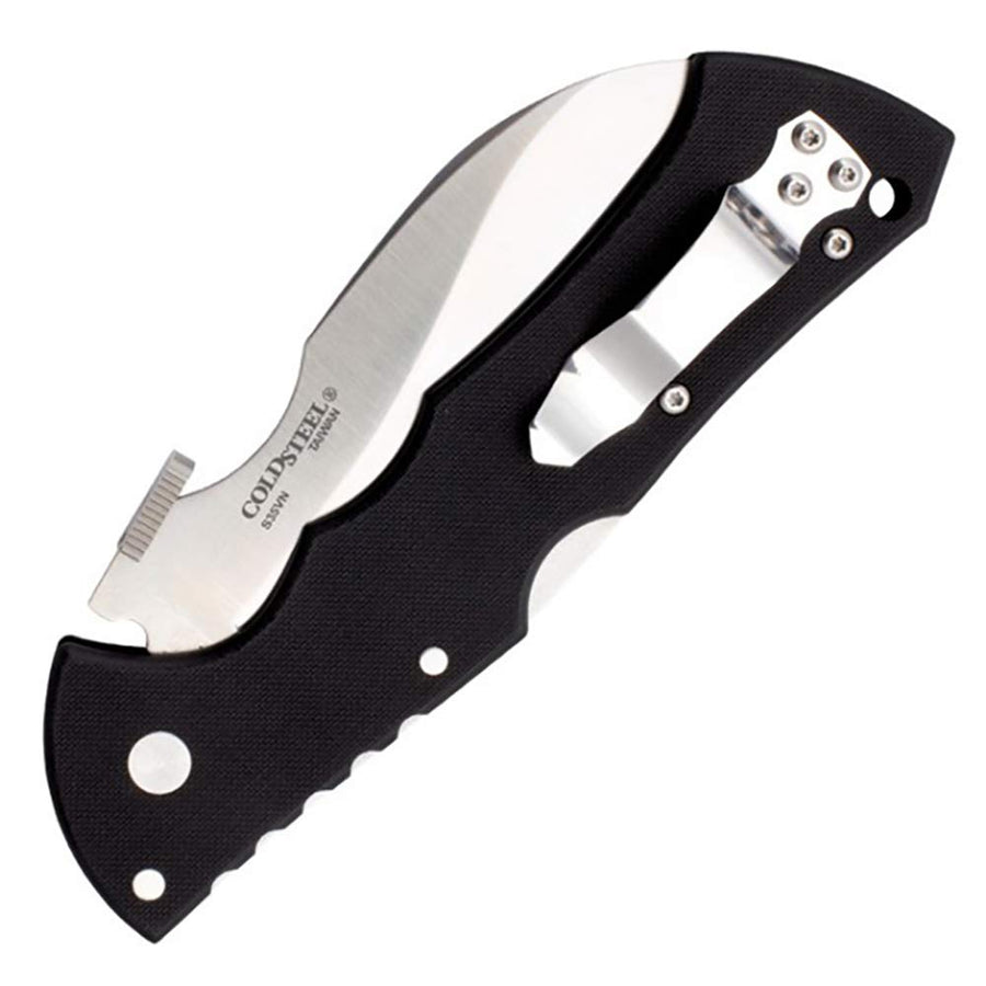 Cold Steel Talon II Black Folding Knife with Tri-Ad Lock and Pocket Clip, Serrated, 4.0"