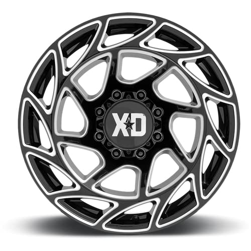 20x10 XD860 ONSLAUGHT, Bolt Pattern: 5x5/, Offset: -18, GLOSS BLACK MILLED, set of 1