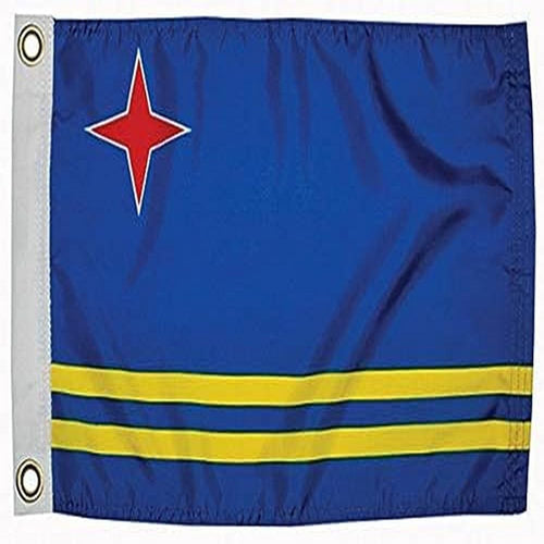 Aruba Flag TAYLOR MADE PRODUCTS for Boats, Pools and Docks 12" x 18", Blue,Red,White