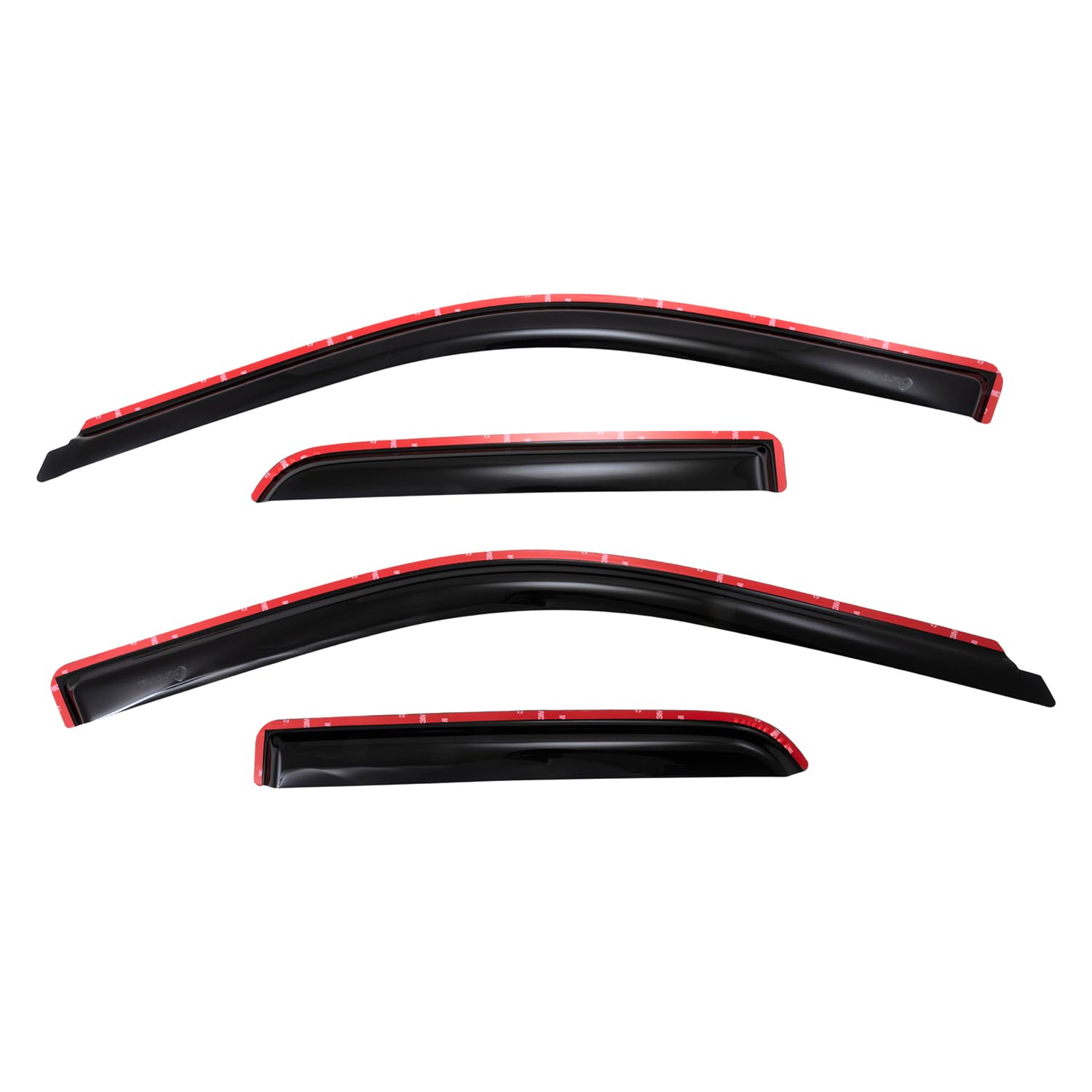 TrailFX Window Rainguards 2009-2018 Dodge Ram 1500 Fits Low Profile in-Channel Smoke Window Vents Acrylic Rainguards Snap-in Installation Set of 4 Covers TrailFX 4101IC