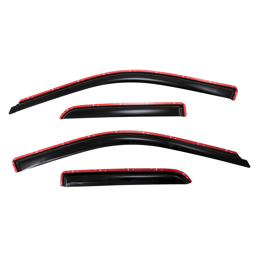 TrailFX Window Rainguards 2009-2018 Dodge Ram 1500 Fits Low Profile in-Channel Smoke Window Vents Acrylic Rainguards Snap-in Installation Set of 4 Covers TrailFX 4101IC