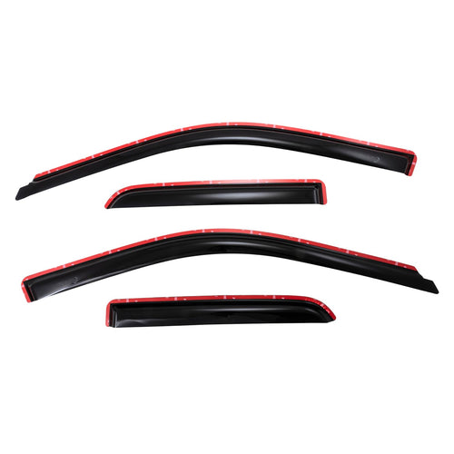 TrailFX Window Rainguards 2009-2018 Dodge Ram 1500 Fits Low Profile in-Channel Smoke Window Vents Acrylic Rainguards Snap-in Installation Set of 4 Covers TrailFX 4101IC
