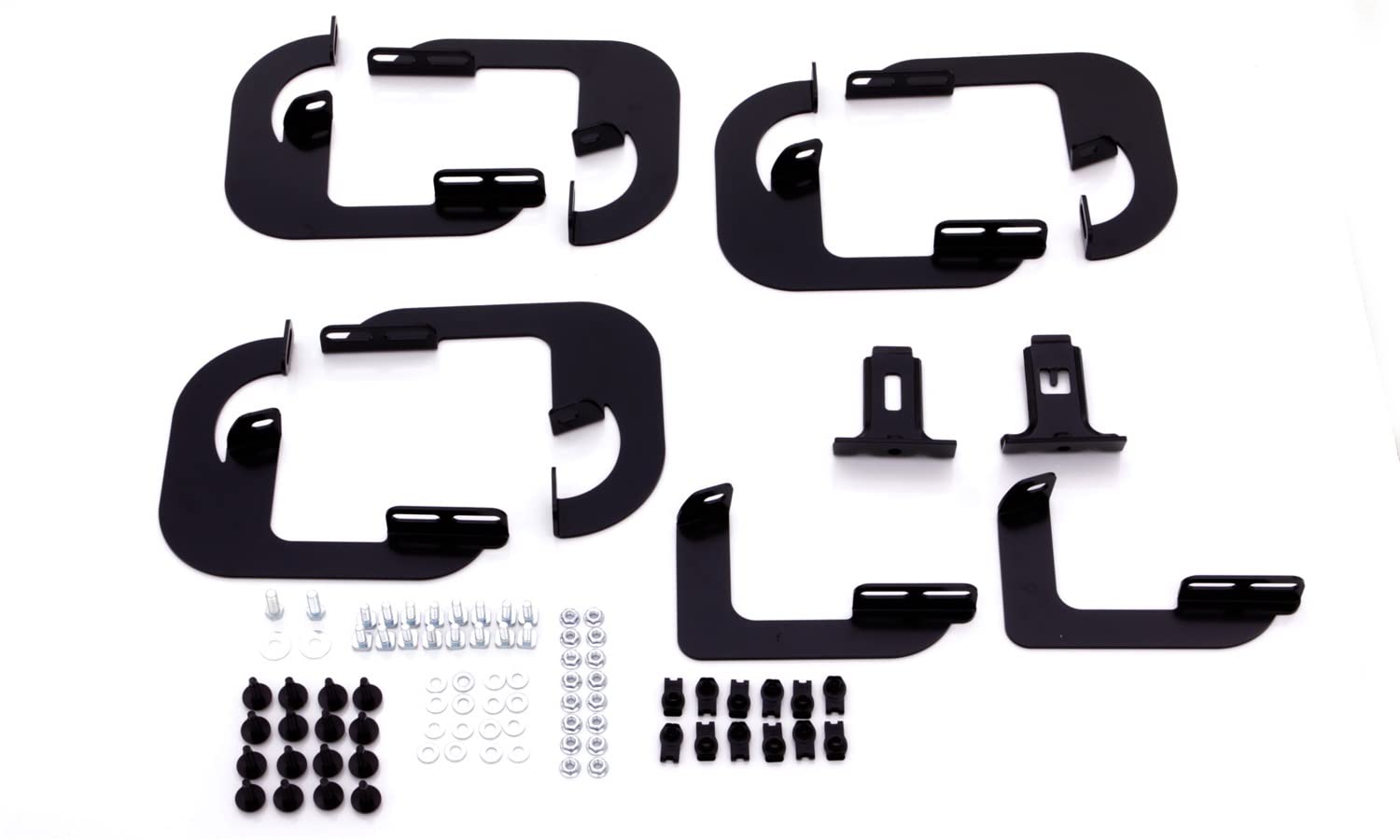 Lund Tube Step Running Board Brackets 318039 for 2015-2016 Diesel Silverado & Sierra 1500, 2500 HD, 3500 HD w/Crew Cab; 2015-2016 Diesel Silverado & Sierra 2500 HD & 3500 HD w/Extended Cab, Black