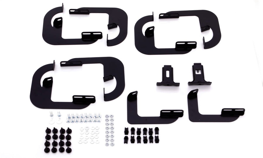 Lund Tube Step Running Board Brackets 318039 for 2015-2016 Diesel Silverado & Sierra 1500, 2500 HD, 3500 HD w/Crew Cab; 2015-2016 Diesel Silverado & Sierra 2500 HD & 3500 HD w/Extended Cab, Black