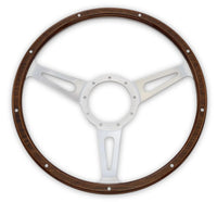 Corso Feroce Scott Drake GT350 Style 9 Hole Genuine Wood & Aluminum 15" Steering Wheel, Compatible with 1965-1973 Ford Mustang, Model S1MS-3600-WG