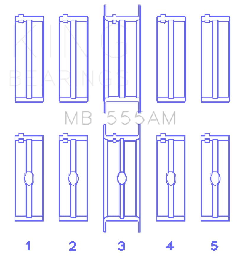 Main Bearing King Engine Bearings MB555AM