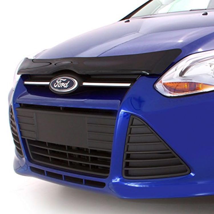 Carflector Auto Ventshade [AVS] Hood Shield / Protector | Fits 2005 - 2007 Ford Focus | Medium Profile Bug Deflector - 1 pc., Dark Smoke | 20922