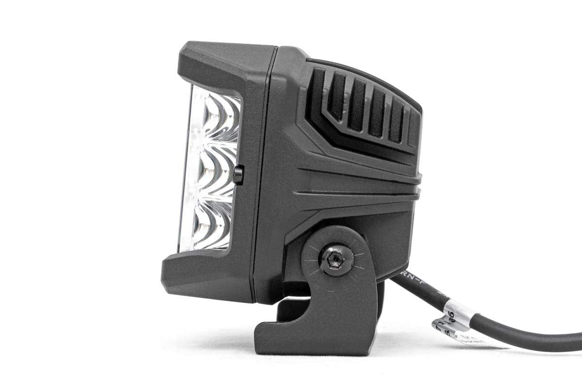 3" Wide Angle Rough Country OSRAM LED Lights | 13,500 Lumens | Pair - 70904 , Black