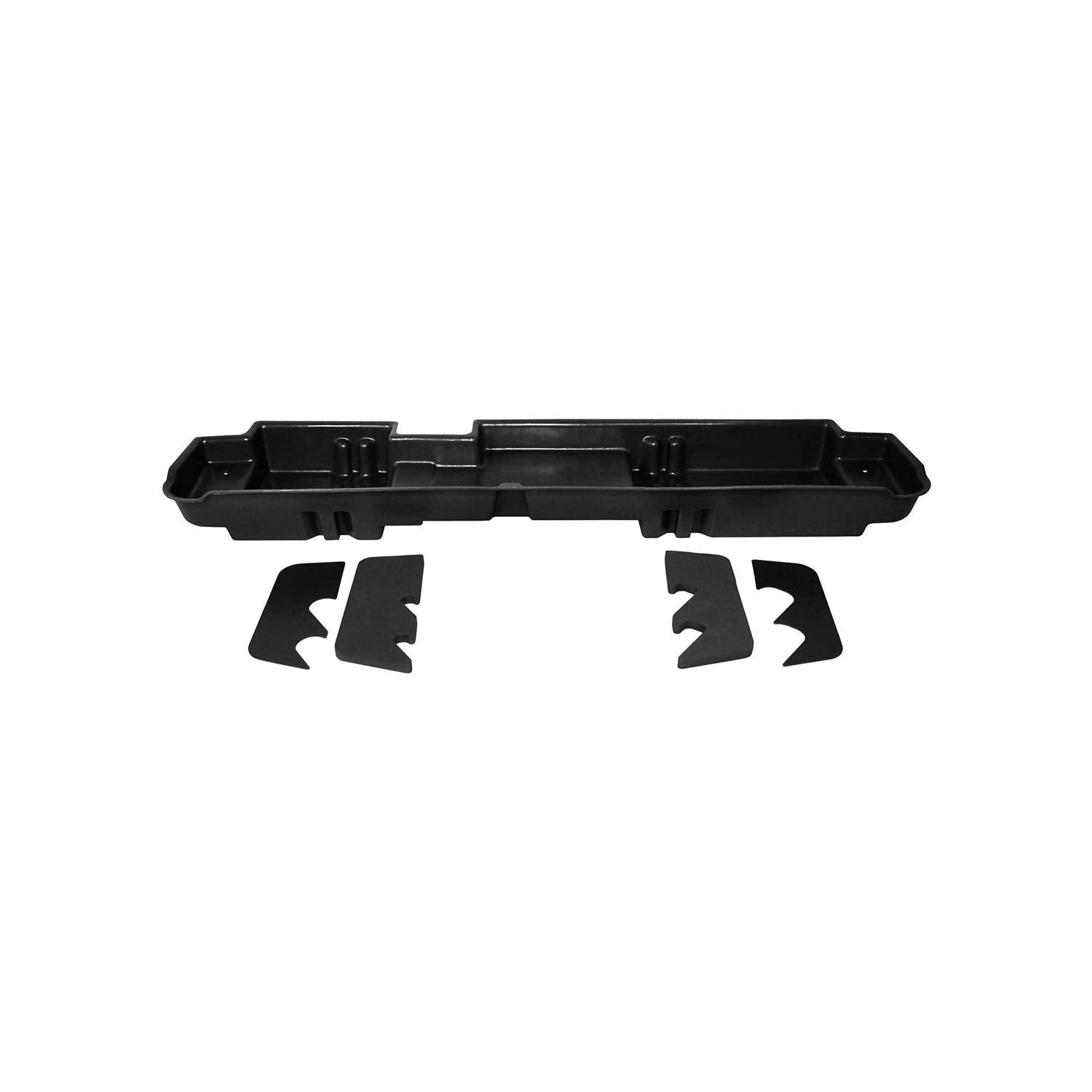 Under Seat Storage DuHa 20067 fits 2003-2016 Ford F250 F350 F450 F550 Super Duty Crew Cab with 60/40 Split Bench Seats Only | Black Heavy-Duty Back Seat Organizer | Includes Dividers