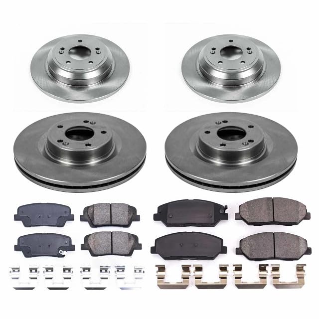 Power Stop KOE5922 Front and Rear Replacement Brake Kit-OE Brake Rotors & Ceramic Brake Pads For Hyundai Genesis 2009 [Model Specific]