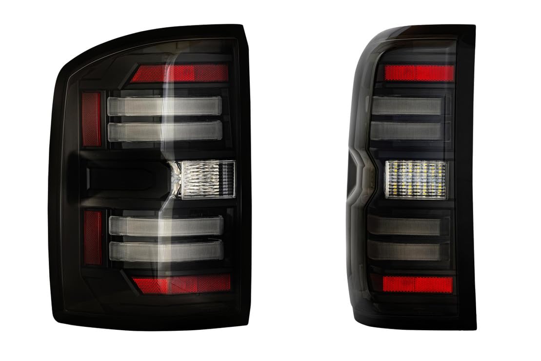 Morimoto XB LED Taillights Plug and Play fits 2014-2018 GMC Sierra, LED Taillight Assemblies (Smoked)