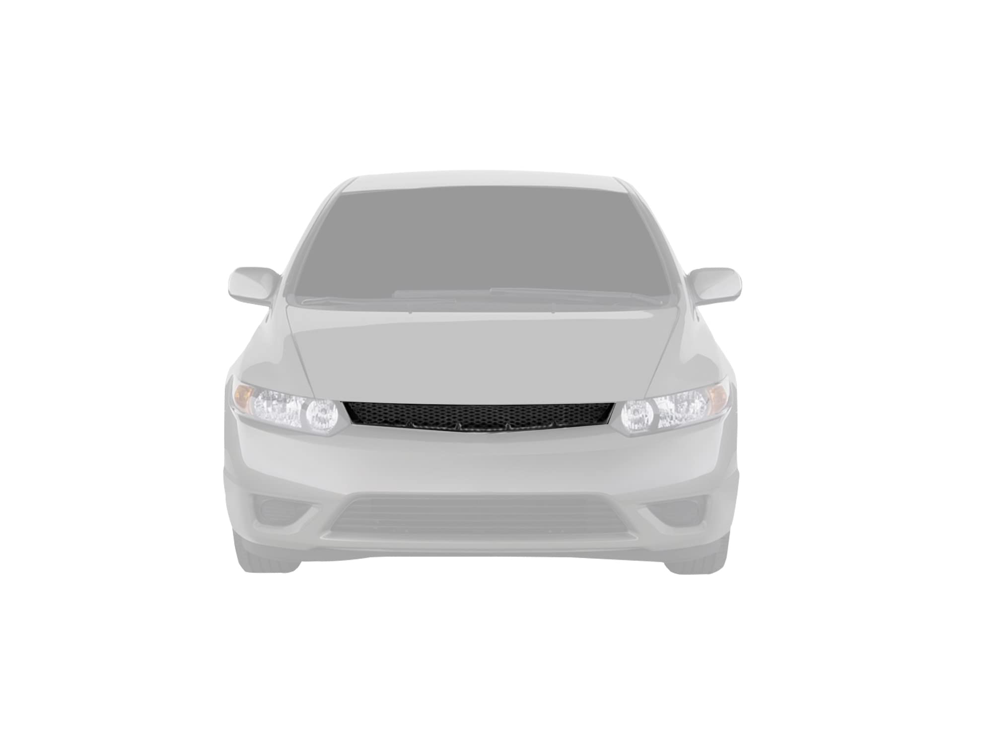 7149137 Armordillo USA Mesh Front Hood Grille - Gloss Black Fits 2006-2008 Honda Civic 2 Door Coupe