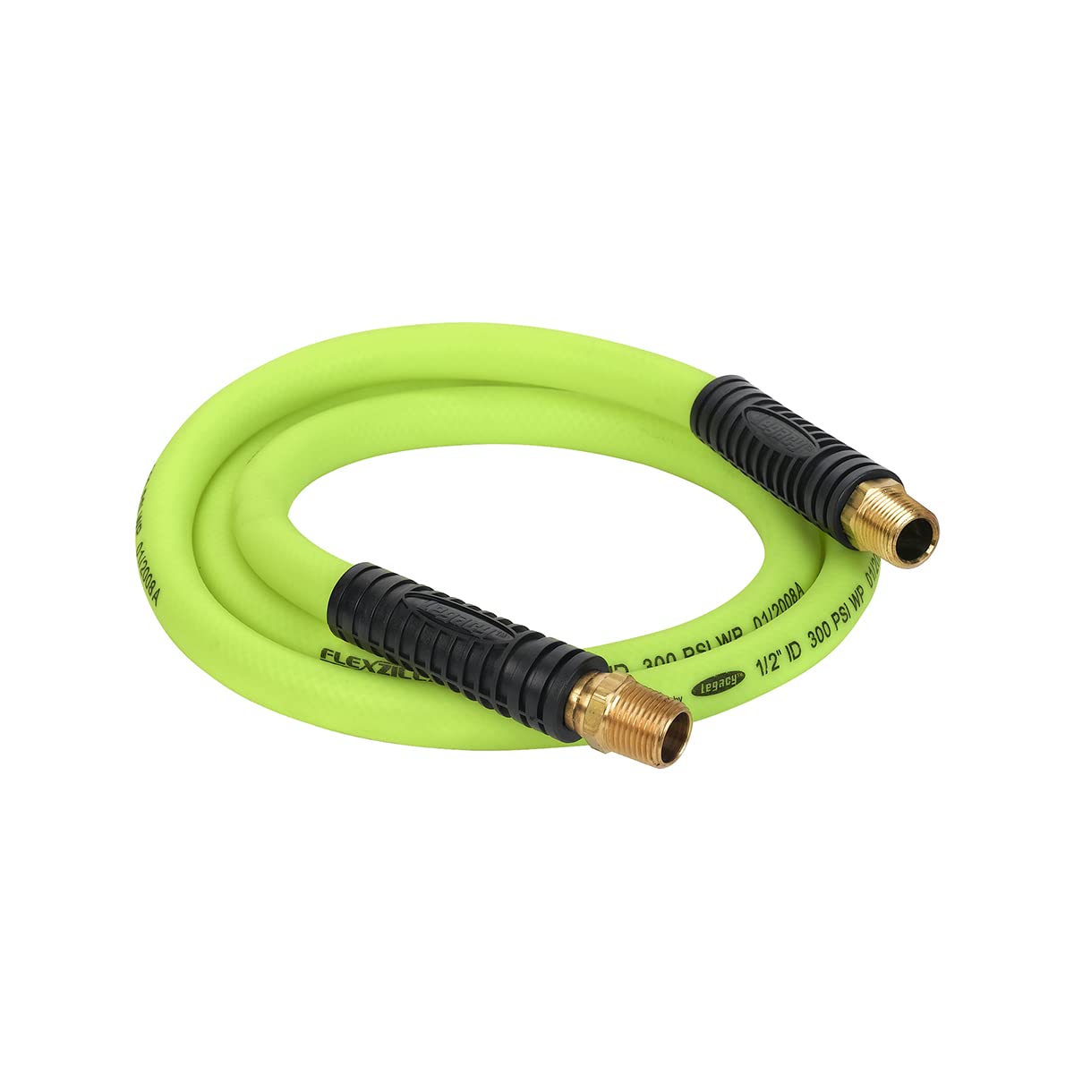 Flexzilla Air Whip Hoses HFZ1206YW4S 6 Feet | 1/2 X 6' Swivel Whip Hose- 1/2" Ends | Extreme All Weather Flexibility | Lightweight | Increased Longevity