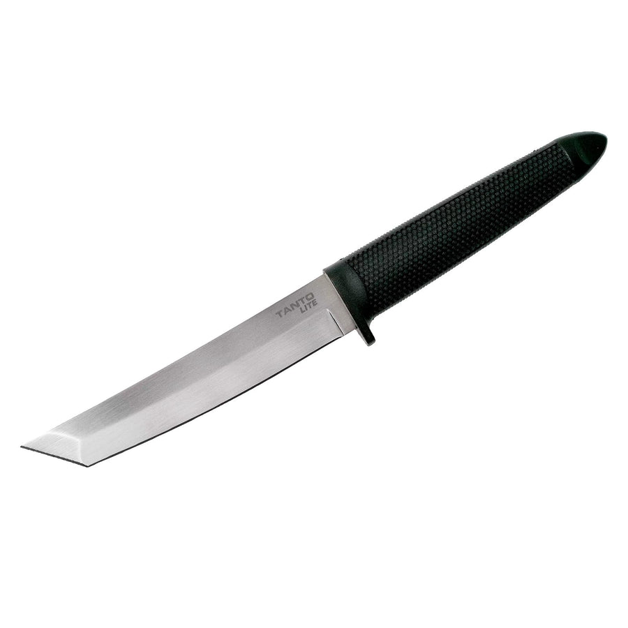 Cold Steel Durable Tanto Lite Lightweight German 4116 Stainless Steel 6" Fixed Blade Outdoor Hunting Utility Knife, Non-Slip Kray-Ex Handle, Secure-Ex Sheath