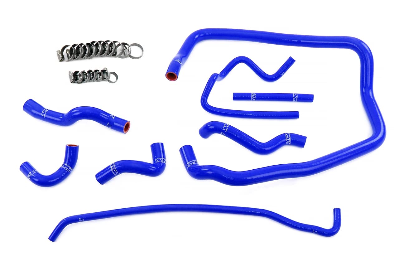 HPS Performance Silicone Blue Heater, Throttle Body, Expansion Tank Coolant Hose Kit Compatible for 1996-1999 BMW 328 2.8L 323 2.5L E36 M52, 57-2138-BLUE