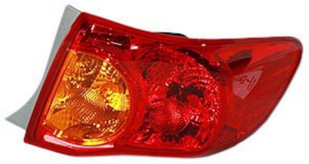 Right TYC Tail Light Assembly Compatible with 2009-2010 Toyota Corolla