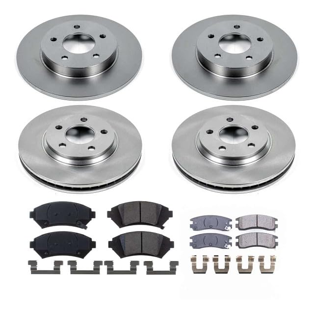 Power Stop Autospecialty KOE4379 Front and Rear Replacement Brake Kit-OE Brake Rotors & Ceramic Brake Pads