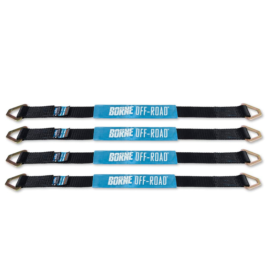 Off-Road Vehicle Borne Ratchet Tie-Down Kit, Black