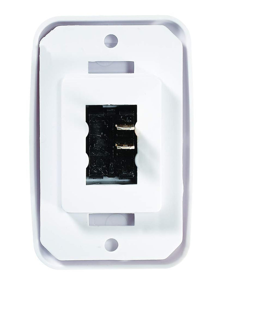 Contoured Wall Switch RV Designer S531, Includes Base and Bezel, On / Off, Single, White, DC Electrical